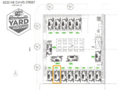 The Yard at Montavilla Food Cart Pod Spot 11 on Site Plan